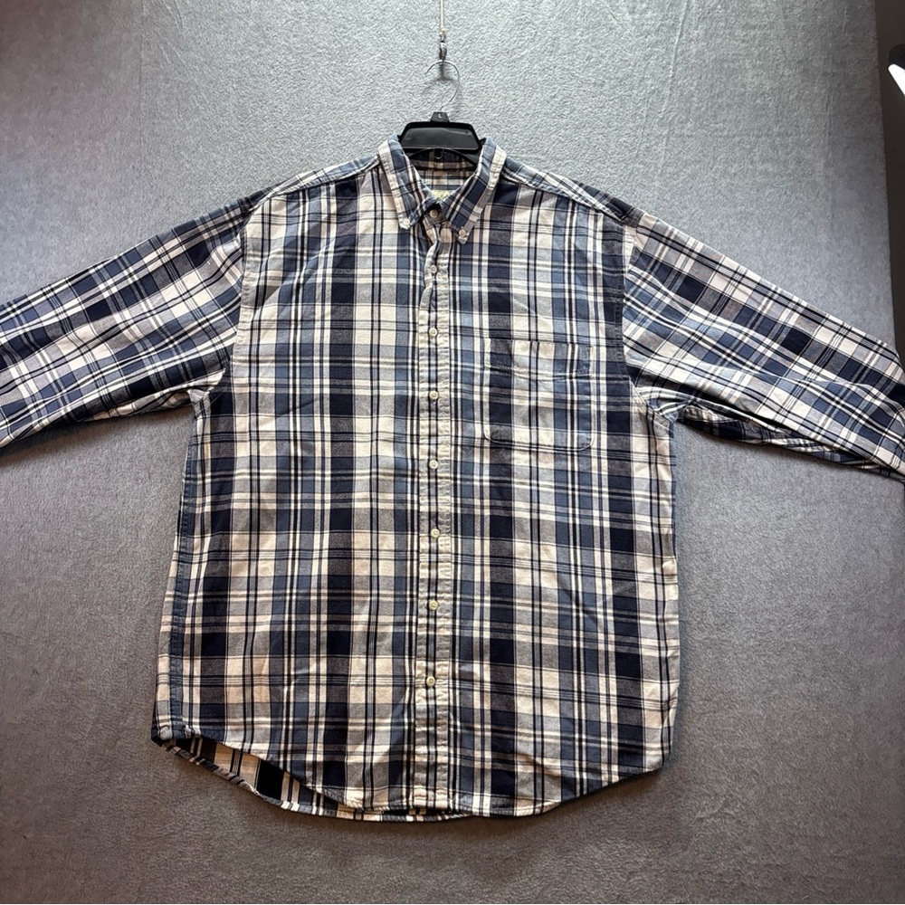 Eddie Bauer Men’s Large Plaid Button Down Shirt Long Sleeve